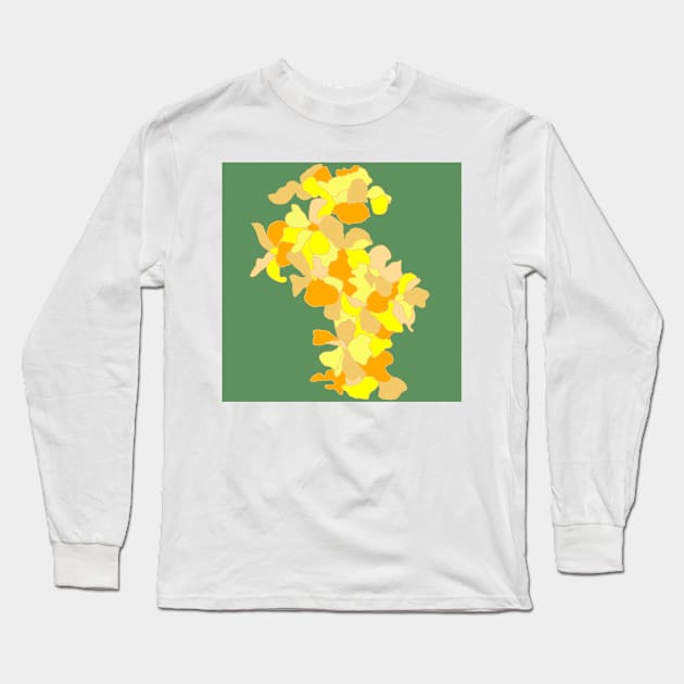 Flower Cascade Long Sleeve T-Shirt by JennyCathcart